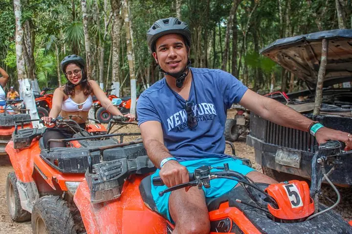 Drive an Atv shared, swim in a Cenote and ziplines in the Cancun - Primary Image