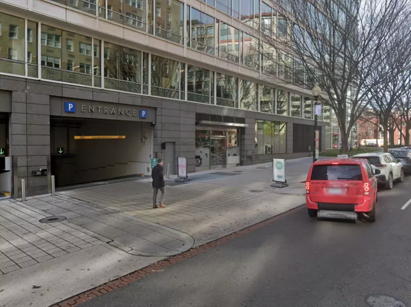 Parking at 2200 Pennsylvania Ave. NW. Garage