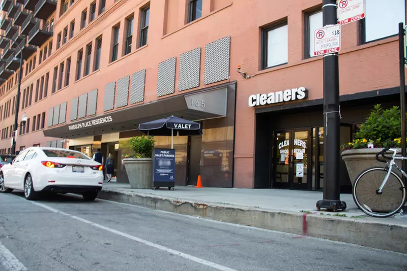 Parking at Cleaners Shoe Repair - Valet Kiosk