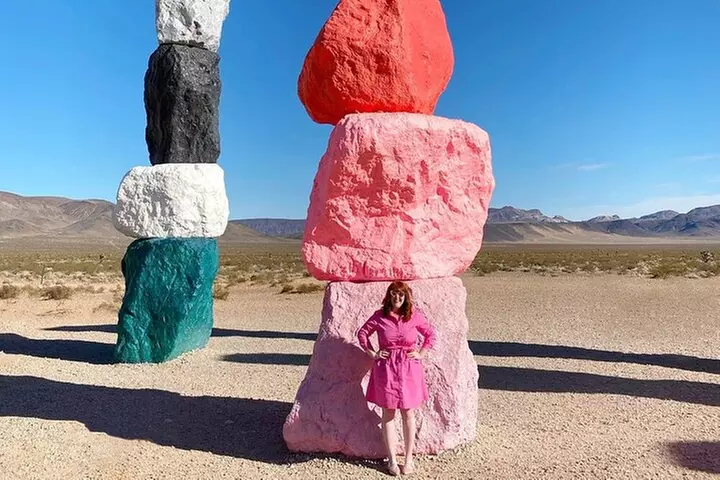 California Desert, Seven Magic Mountains and Las Vegas Sign