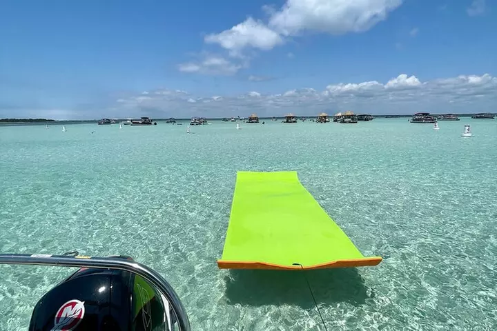 Private Crab Island Pontoon Charter with Inflatables