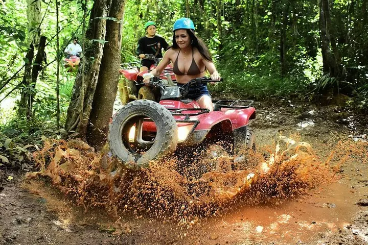 Small Group ATV (Shared) Tour, Zipline with Cenote From Cancun