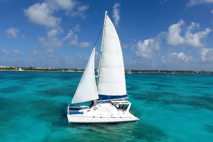 Catamaran Sailing Experience & Snorkeling Tour to Isla Mujeres - Primary Image