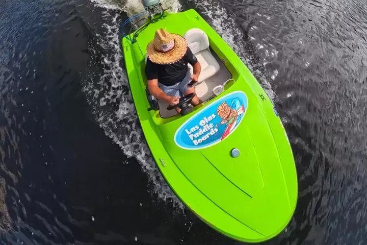 Ft. Lauderdale Mini Powerboat Rental. Canal, Yacht, Mansion Tour