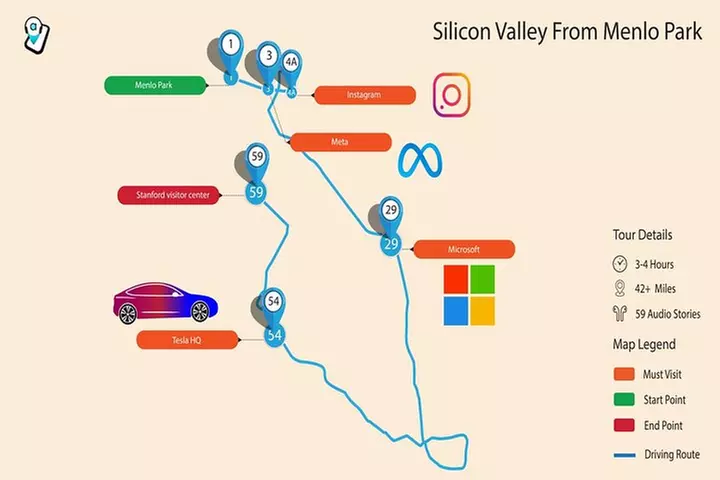 Silicon Valley Self-Guided Driving Audio Tour for Tech Lovers
