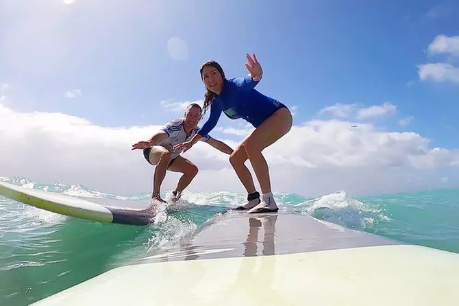 Waikiki 1 HR Semi-Private Surf Lesson with Video for 2 people - Primary Image