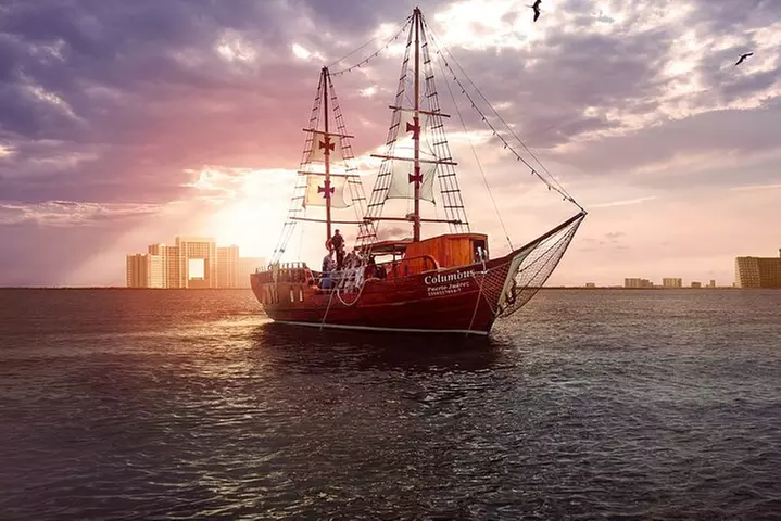 Romantic Dinner in the Spanish Galeon with Sax in Cancun. Lobster & Beef menu. - Primary Image