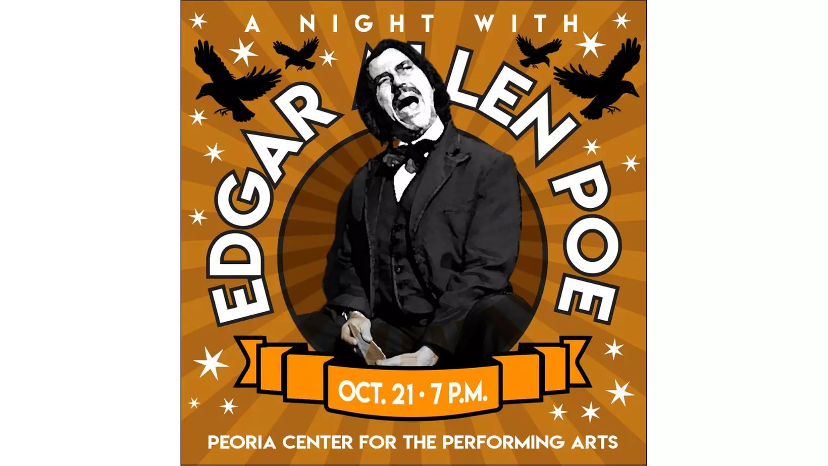 "A Night with Edgar Allen Poe" - Friday, Oct 21, 2022 / 7:00pm - Primary Image