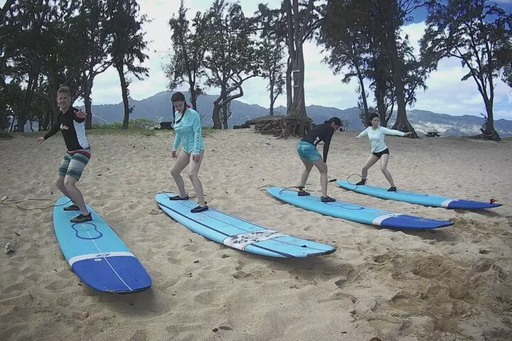 Group Surf Lessons for beginners on the North Shore of Oahu