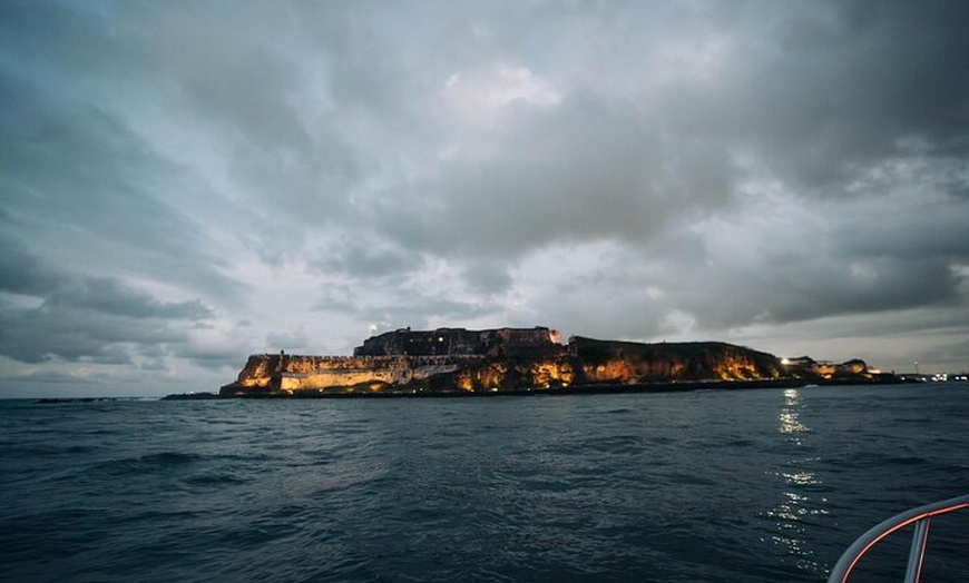 Image 24: Private Old San Juan Bay Boat Sunset-Night Cruise