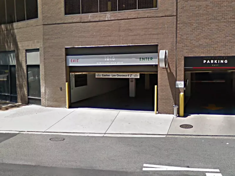 Parking at 1616 N. Fort Myer Dr. Garage