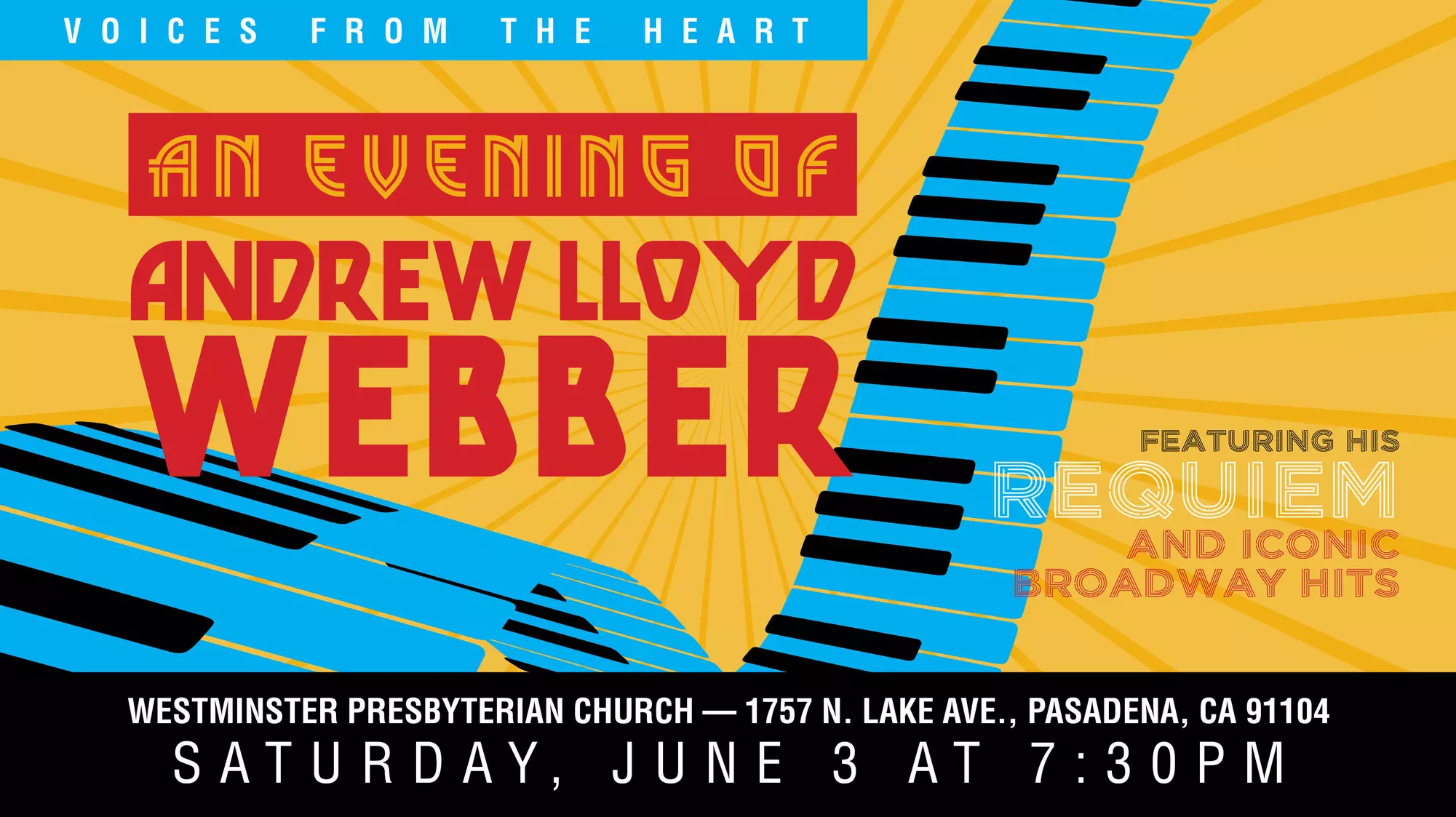 "Voices from the Heart": An Evening of Andrew Lloyd Webber - Saturday, Jun 3, 2023 / 7:30pm - Primary Image