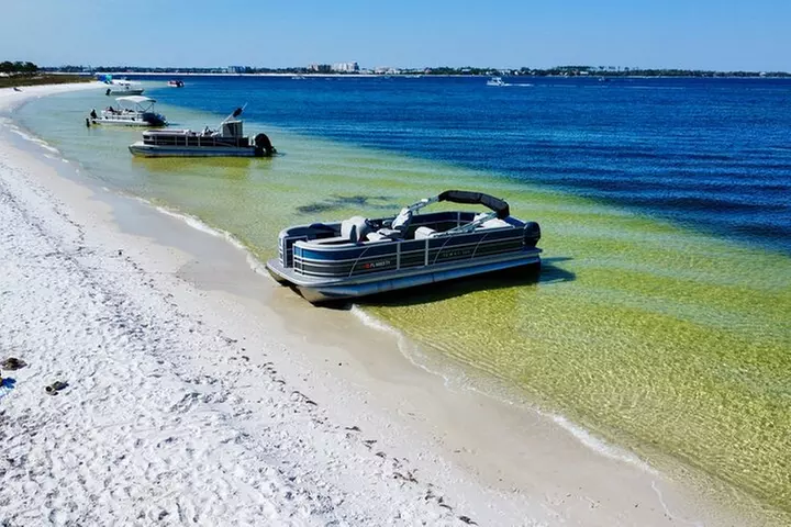 Half Day 60HP Pontoon Rental to Shell Island - Second Medium