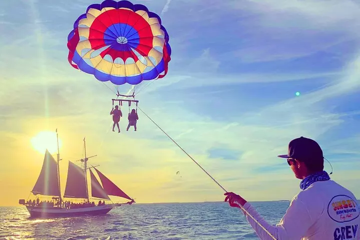 Parasailing over the Historic Key West Seaport