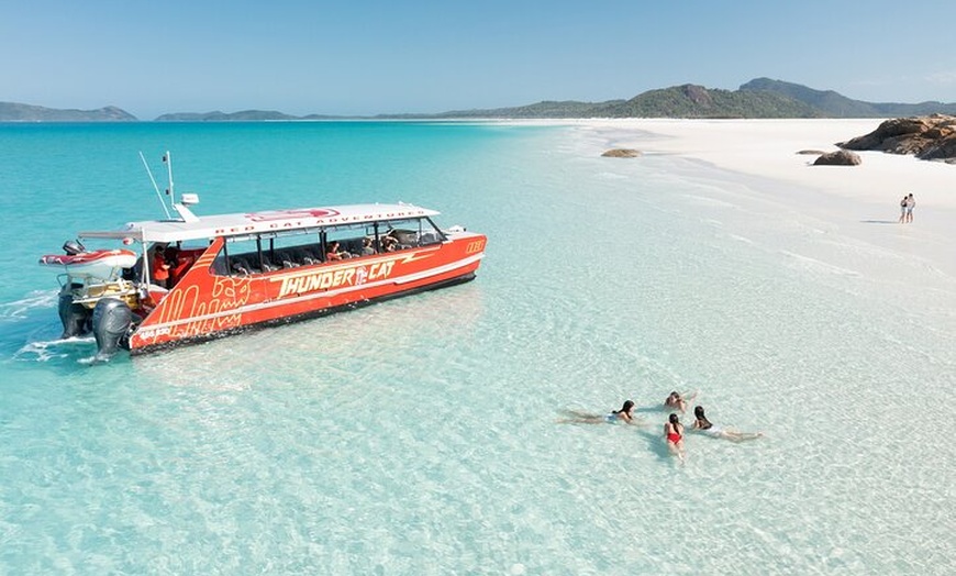 Image 1: Whitehaven Beach and Hill Inlet Lookout Snorkeling Cruise