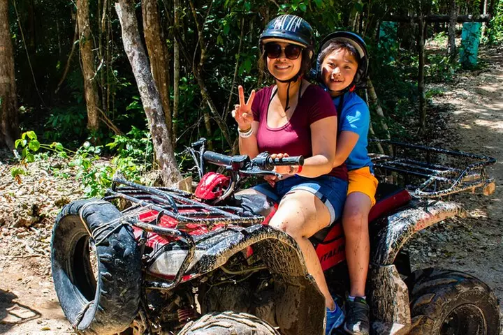 ATV Single Zipline and Cenote Extreme Combo 3x1 from Cancun