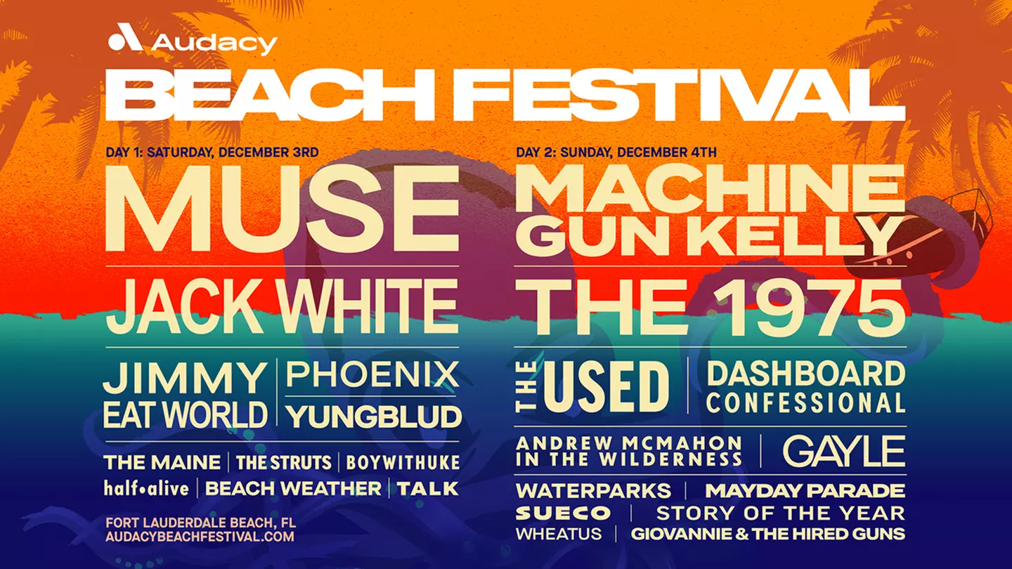 Audacy Beach Festival - Sunday, Dec 4, 2022 / 12:00pm-10:00pm - Primary Image