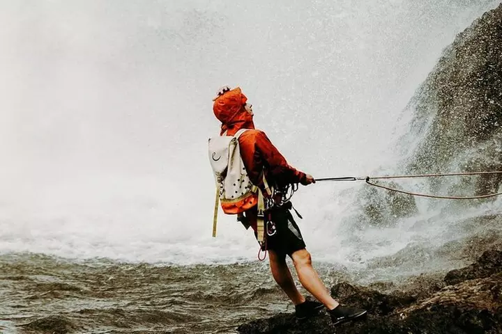 Waterfall Rappelling at Kulaniapia Falls: 120 Foot Drop, 15 Minutes...