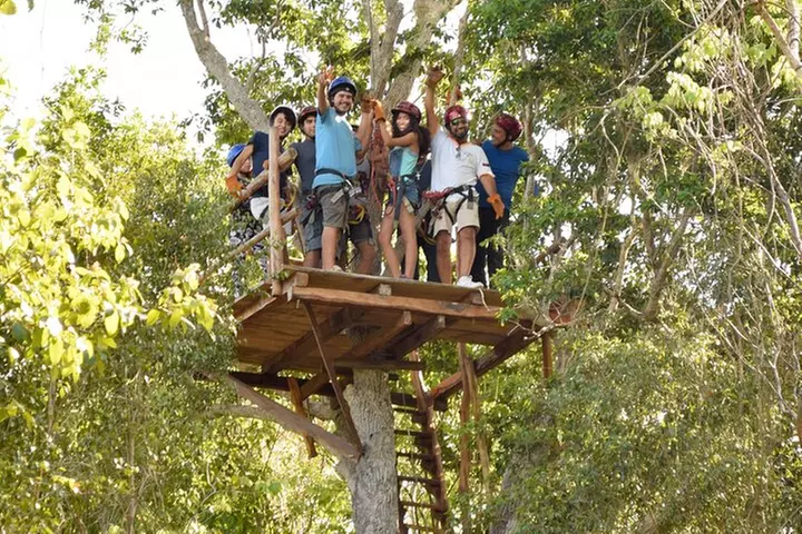 Amazing Experience ATV (shared), Zipline and Cenote + Round Transpo...