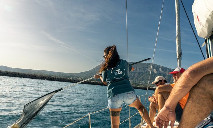 Image 14: Tour en grupo pequeño con delfines al atardecer en velero eléctrico...