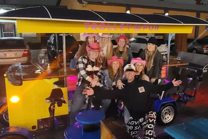 Party Bike through St. Pete with Bar+Mural Stops on Trolley Pub