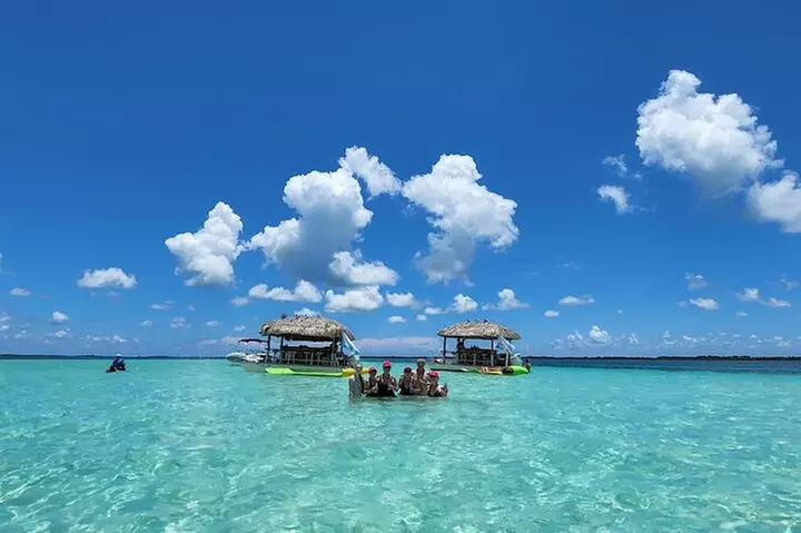 Key West Tiki Bar Boat to Popular Sand Bar with Turquoise Waters