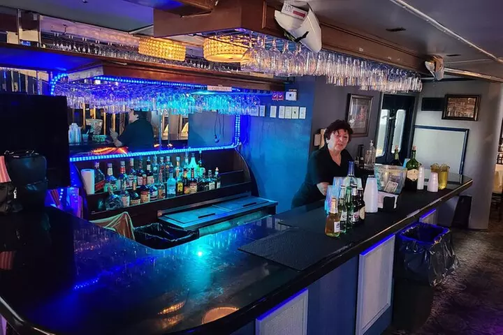 NYC Skyline lights Happy Hour and Cash Bar