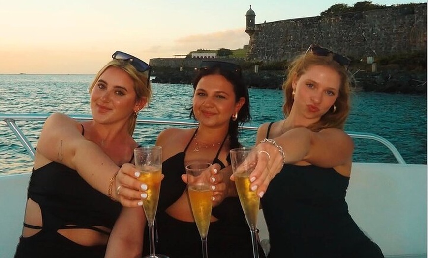 Image 8: Private Old San Juan Bay Boat Sunset-Night Cruise