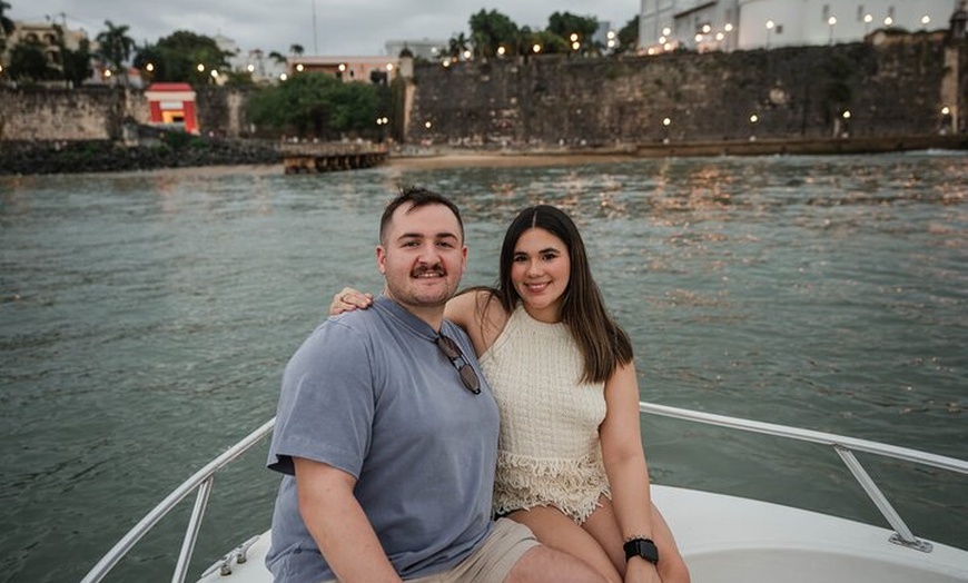 Image 18: Private Old San Juan Bay Boat Sunset-Night Cruise