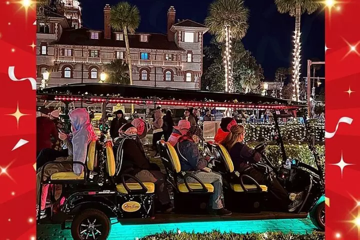 St Augustine Nights of Lights Tour on Premium Electric Cart