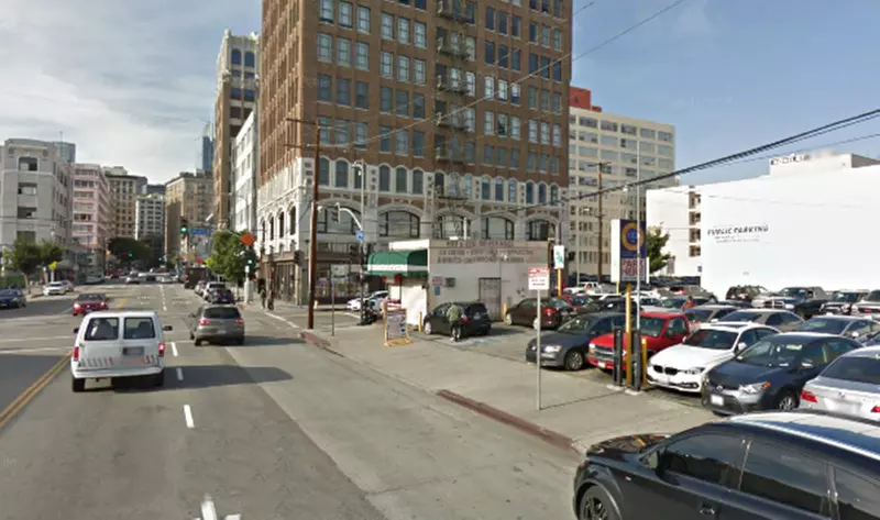 Parking at 401 E 8th St. Lot