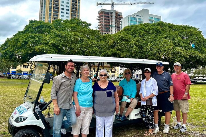 Guided St. Pete Sightseeing Tour in Deluxe Street Legal Golf Cart