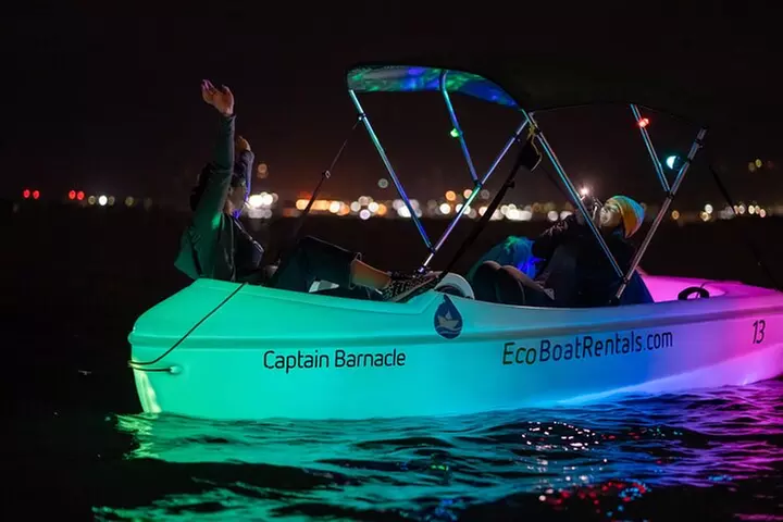 Glow Nightime Pedal Boat Rental in San Diego Bay