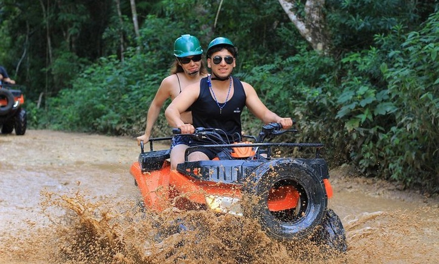 Image 5: Cancún Jungle Combo: ATV+Ziplines+ Cenote swim+ FREE Horse Ride