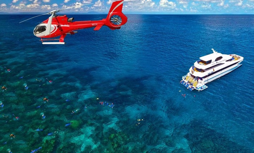 Image 1: Full Day Reef Cruise and 10 Minute Helicopter Scenic Flight