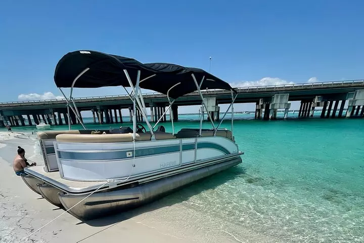 Private Crab Island Pontoon Charter with Inflatables