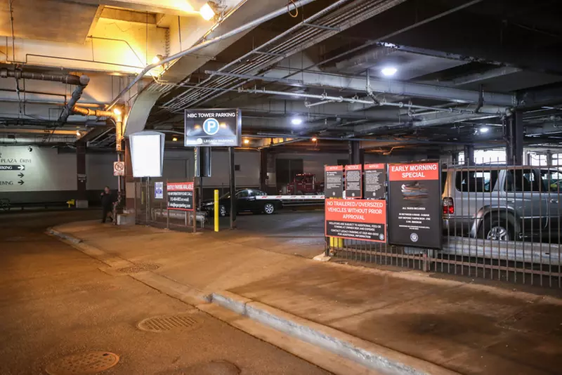 Parking at Underground Entrance - NBC Tower Parking Lot