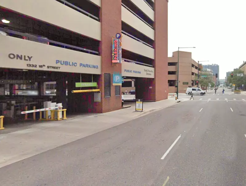Parking at 1331 17th St. Garage
