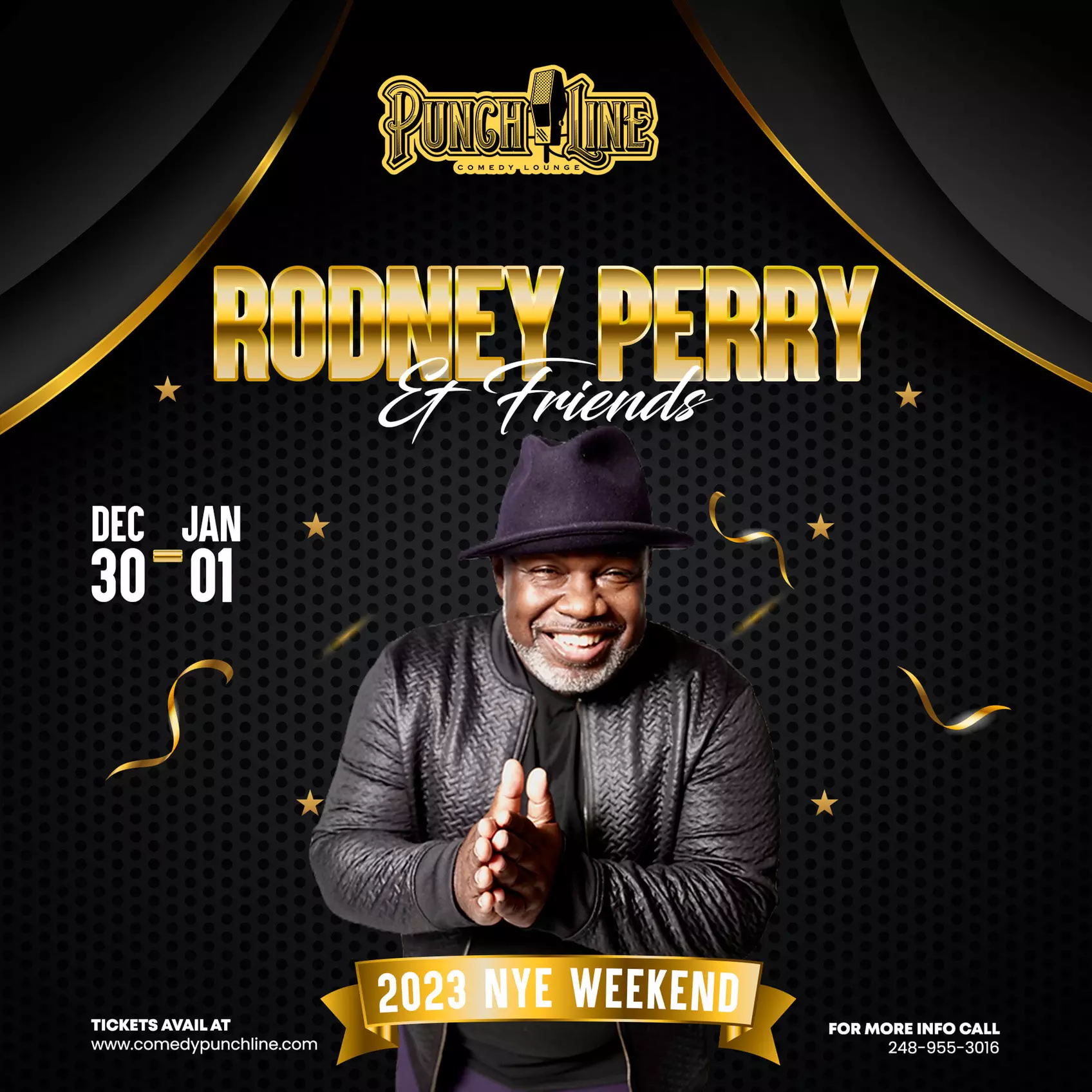 Rodney Perry & Friends - NYE Weekend Show - Sunday, Jan 1, 2023 / 6:00pm - Primary Image