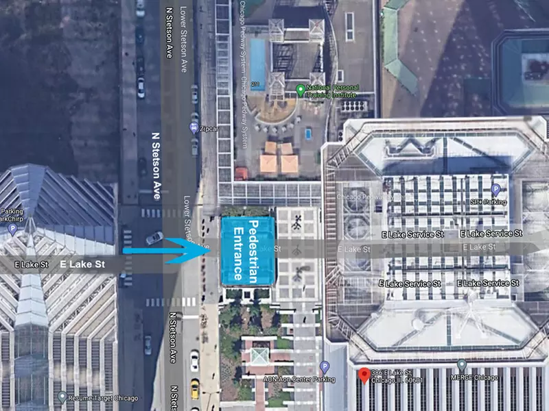 Parking at Underground Entrance - Aon Center Parking Garage