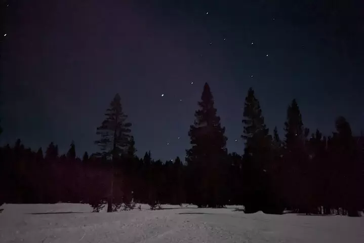 Tahoe National Forest Moonlight Snowshoe Tour Under a Starry Sky