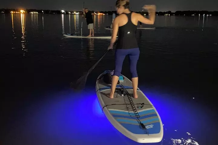 LED Glow in the Dark Clear Kayak or Paddleboard in Paradise