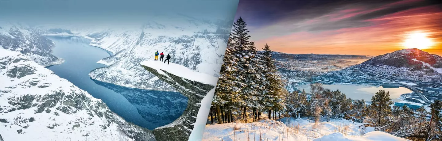 ✈ NORVÈGE | D'Oslo à Bergen - Fjords en Hiver, 6 nuit - Petit-déjeu...