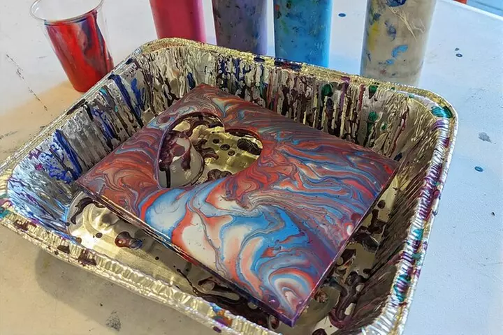 Acrylic Pour Painting Class in Estes Park, Colorado