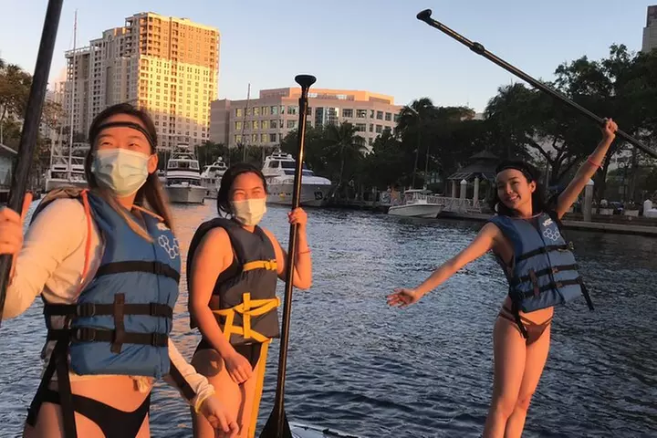 Sunset on Paddleboard Experience in Las Olas Fort Lauderdale