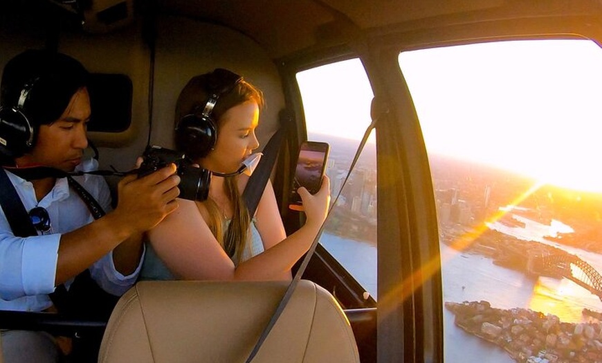 Image 3: Private Sunset Helicopter Flight Over Sydney & Beaches for 2 or 3 -...