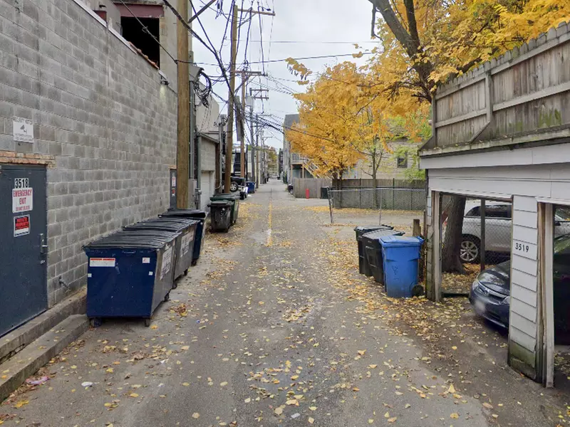 Parking at Alley Entrance - 3511 N. Seminary Ave. Lot
