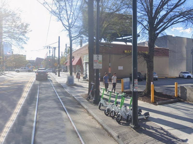 Parking at 127 Andrew Young International Blvd NW. Lot