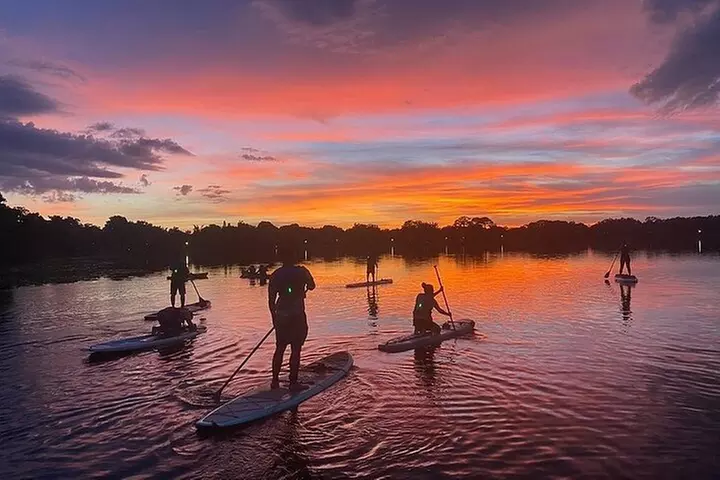 Date Night LED Glow Clear Kayak or Paddleboard & Champagne