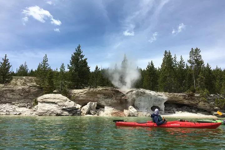 Lake Yellowstone Half Day Kayak Tours Past Geothermal Features